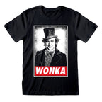 Unisex Short Sleeve T-Shirt Willy Wonka Wonka Schwarz – Produktbild 1