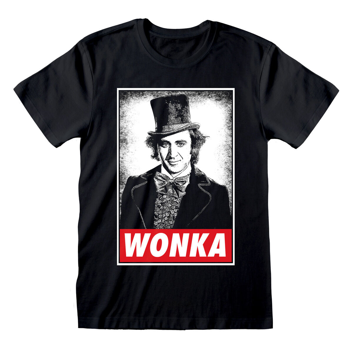 Willy Wonka Unisex Kurzarm-T-Shirt Schwarz – Produktansicht 1