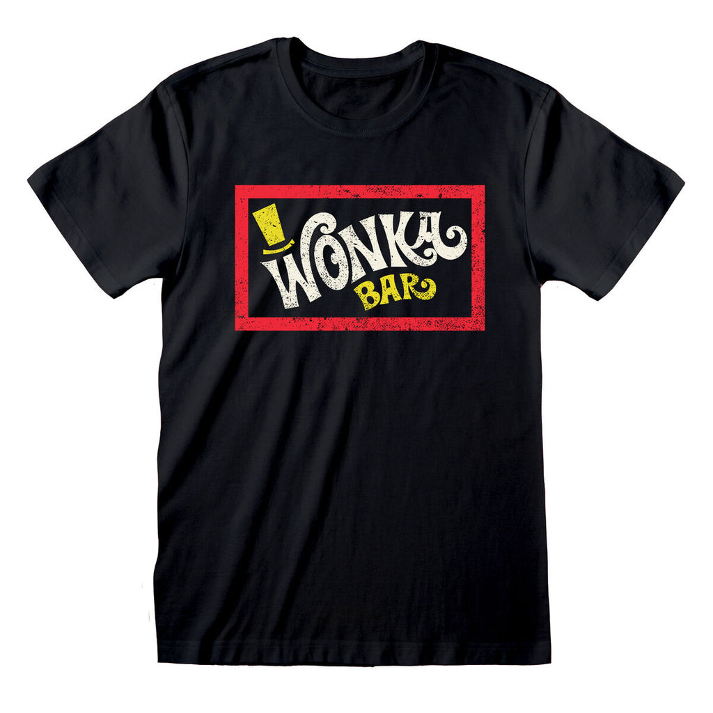 Willy Wonka Unisex Kurzarm-T-Shirt Bar Schwarz – Produktansicht 1