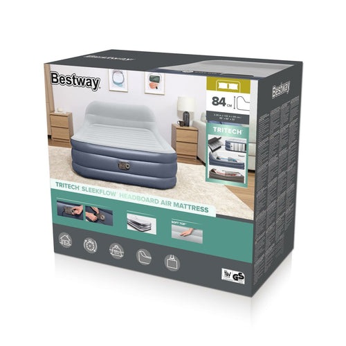 Bestway Aufblasbar Doppelt Bed mit Motor & Headboard Camping 67923
