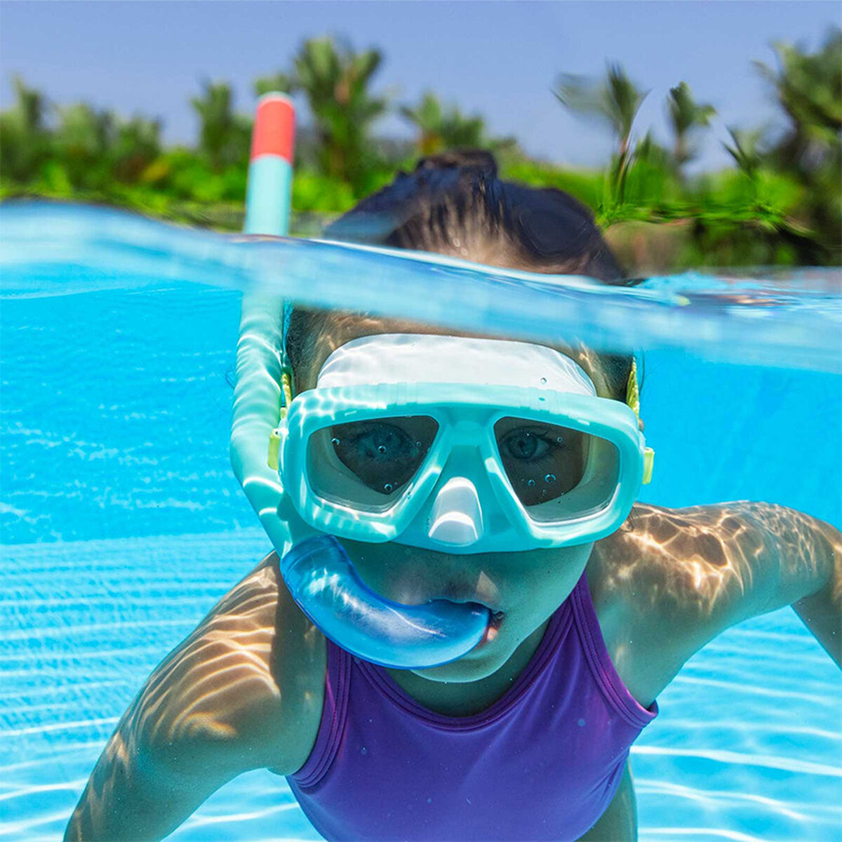 Bestway Schnorchel Goggles & Tube für Kinder Blau Türkis – Produktansicht 6