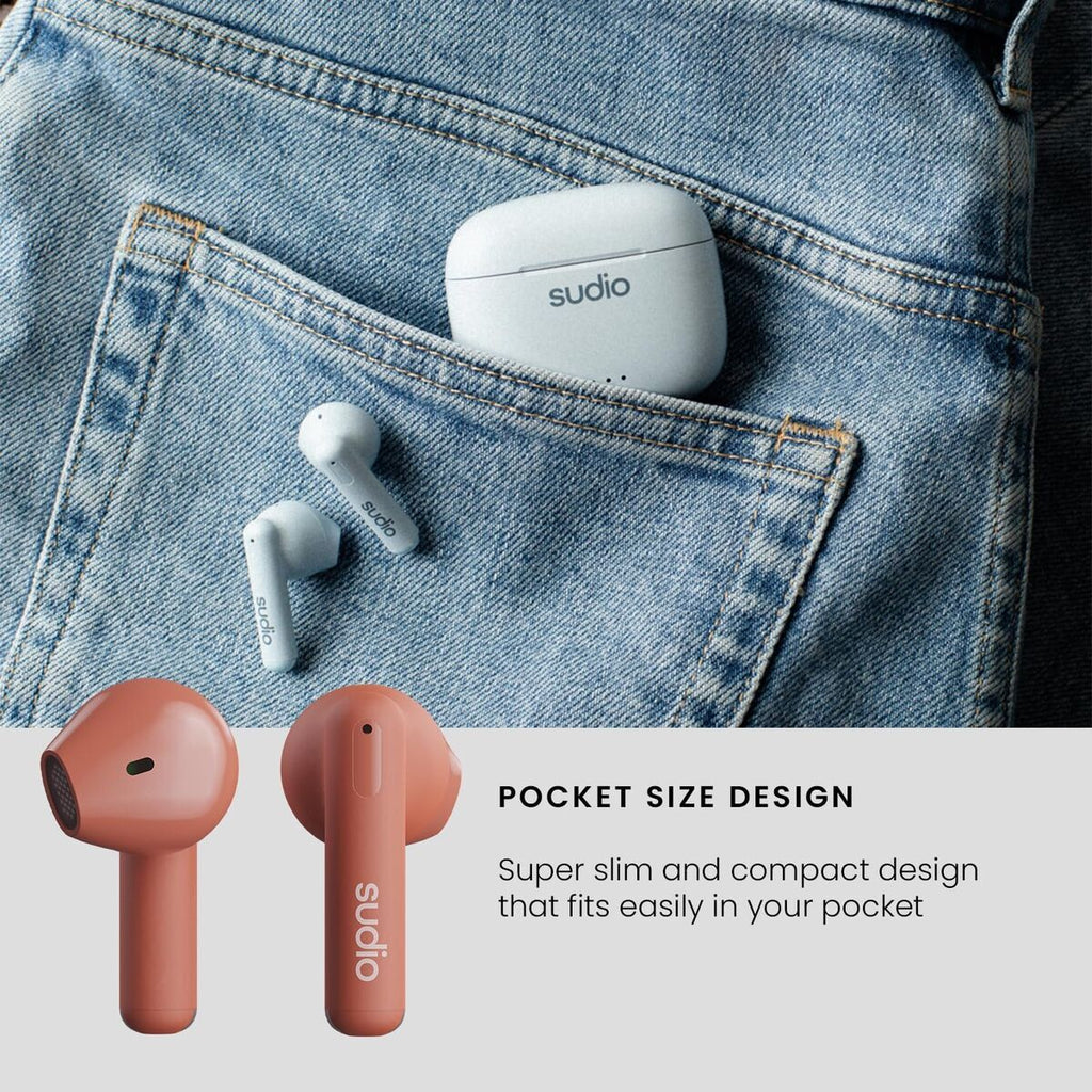 Sudio In-Ear-Bluetooth-Kopfhörer A1 True Kabellos Orange – Produktansicht 7