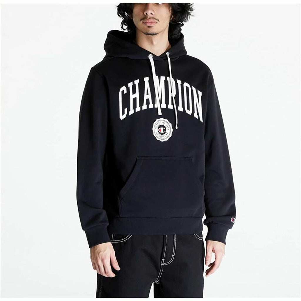 Champion Herren-Hoodie Schwarz – Produktansicht 2