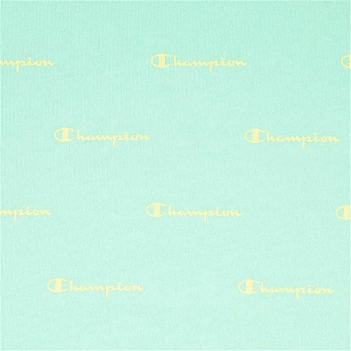 Women’s Short Sleeve T-Shirt Crewneck Champion  Croptop Aquamarine