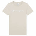 Women’s Short Sleeve T-Shirt Champion Big Script Logo White