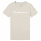 Women’s Short Sleeve T-Shirt Champion Big Script Logo White