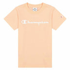 Child's Short Sleeve T-Shirt Champion Crewneck T-Shirt Pink