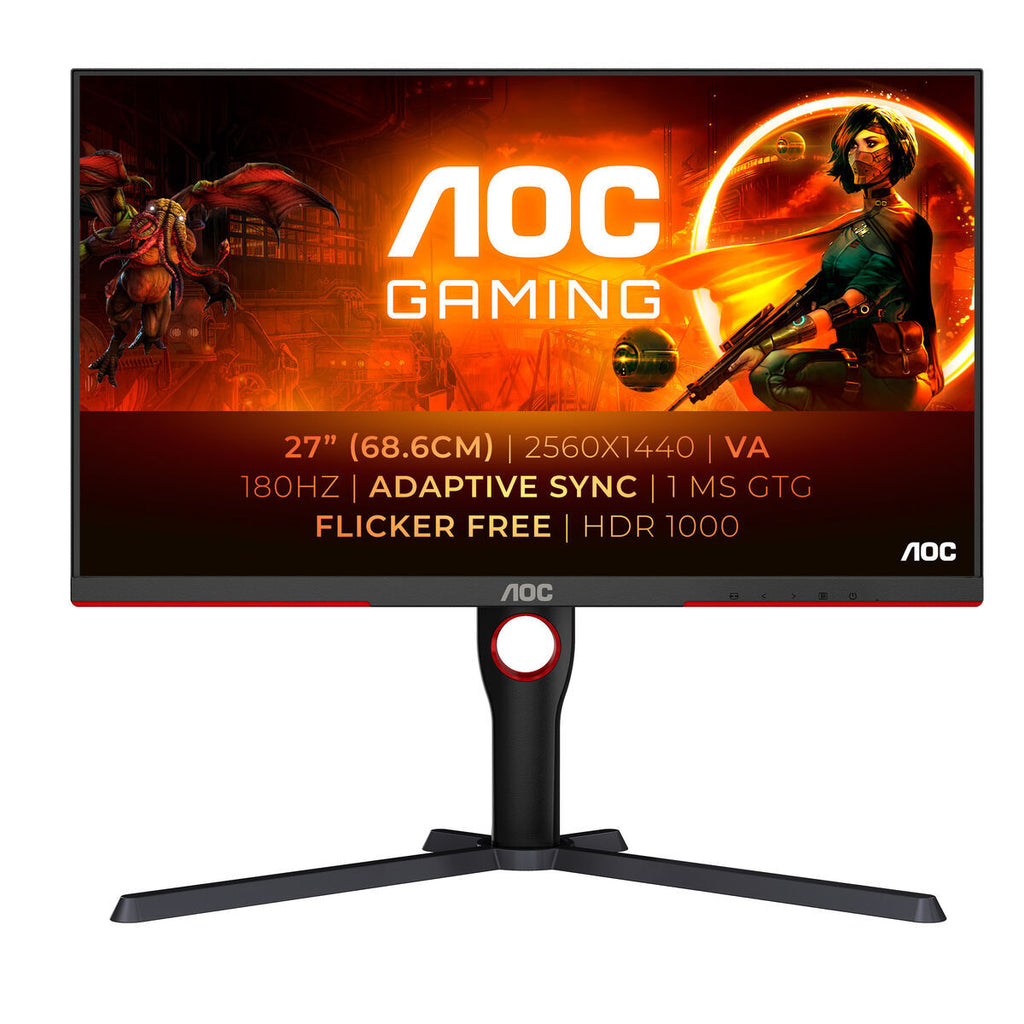 AOC Gaming-Monitor Q27G3XMN/BK 2K 27" 180 Hz – Produktansicht 1