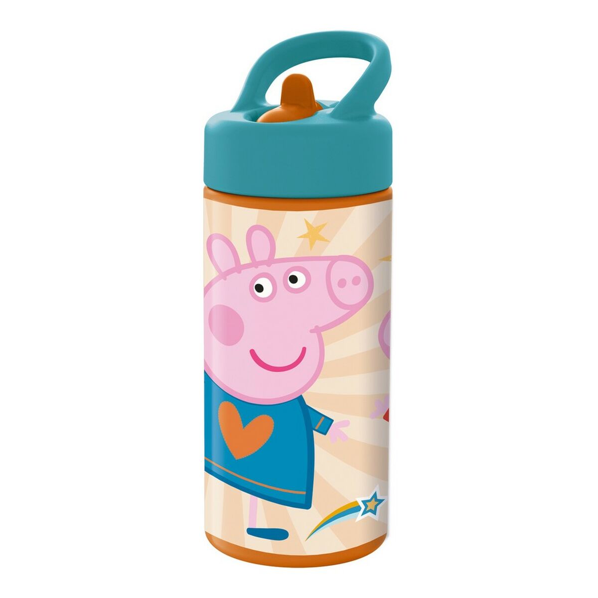 Water bottle Peppa Pig Having fun Rosa PVC 410 ml – Produktbild 1