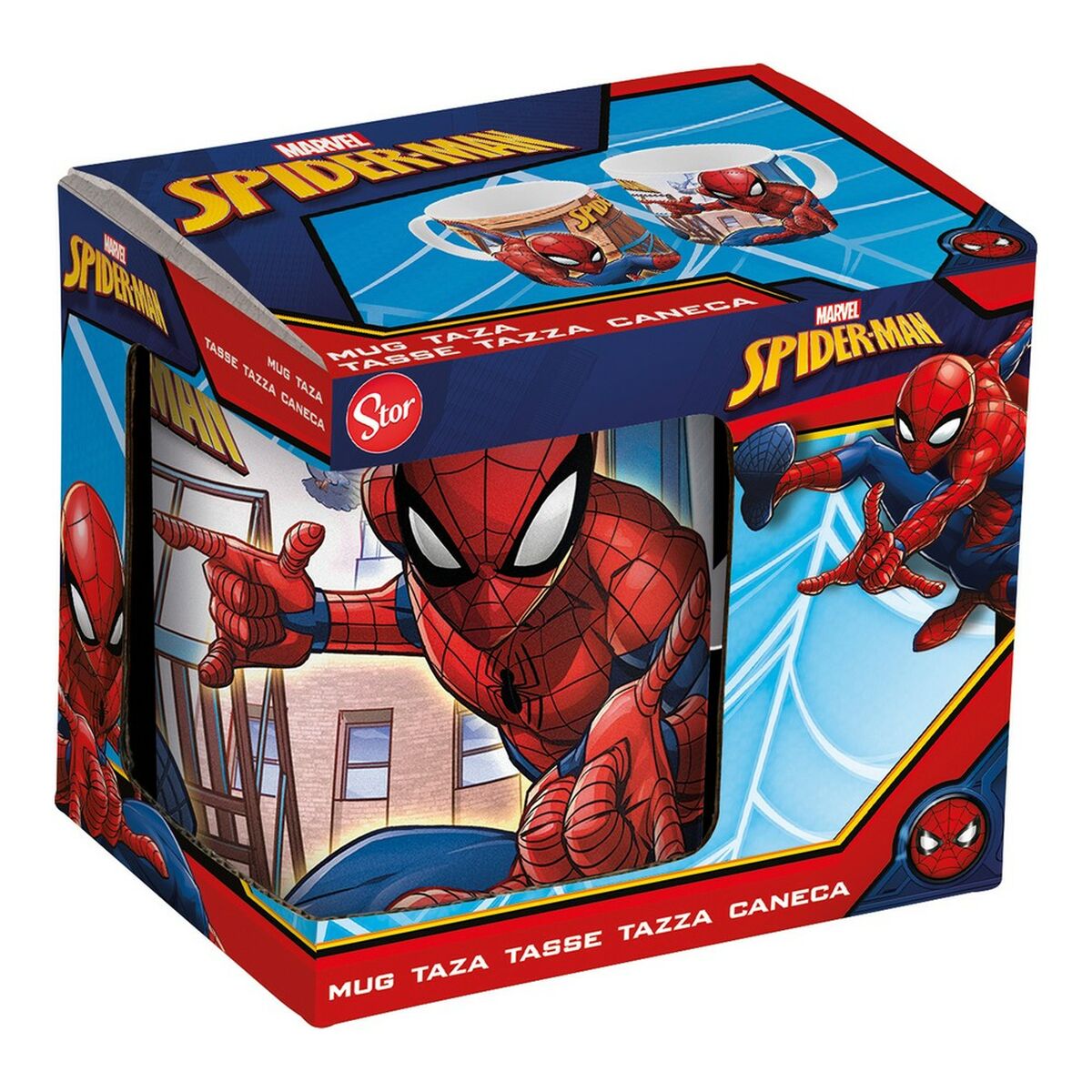 Spider-Man Becher Great power Blau Rot Ceramic 350 ml – Produktansicht 4