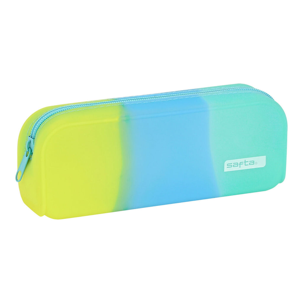 Safta Federmäppchen Blau Grün Gelb – Silicone – Ansicht 1