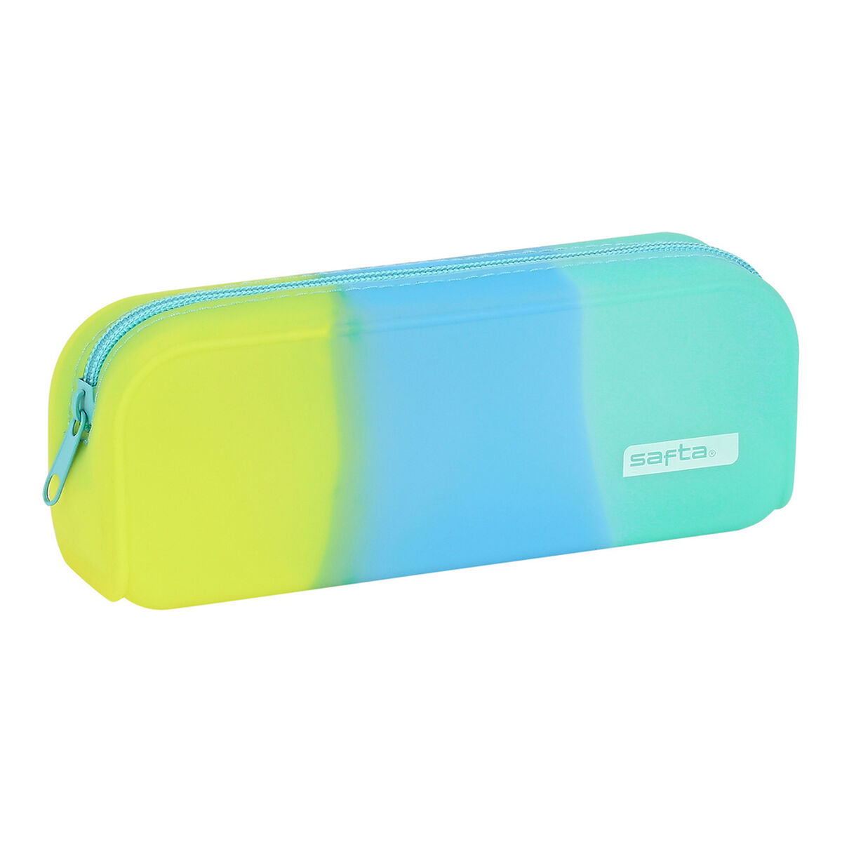 Safta Federmäppchen Blau Grün Gelb – Silicone – Produktansicht 1