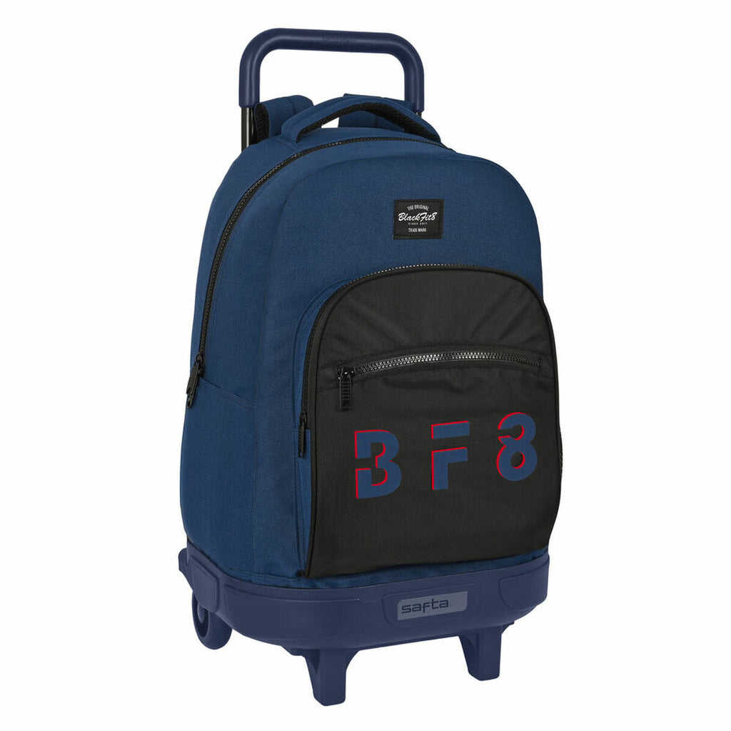 BlackFit8 Schulrucksack mit Rollen Urban Schwarz Dunkelblau
