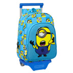 Minions Schulrucksack mit Rollen Minionstatic Blau – Ansicht 1