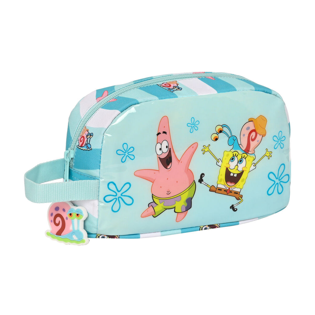 Spongebob Thermo-Lunchbox Stay positive Blau Weiß – Ansicht 1