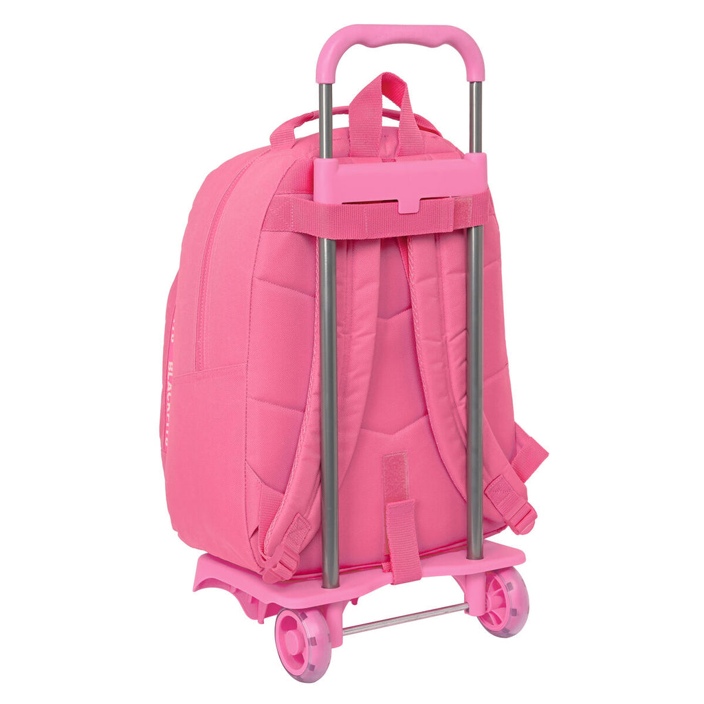 BlackFit8 Schulrucksack mit Rollen Glow up Rosa