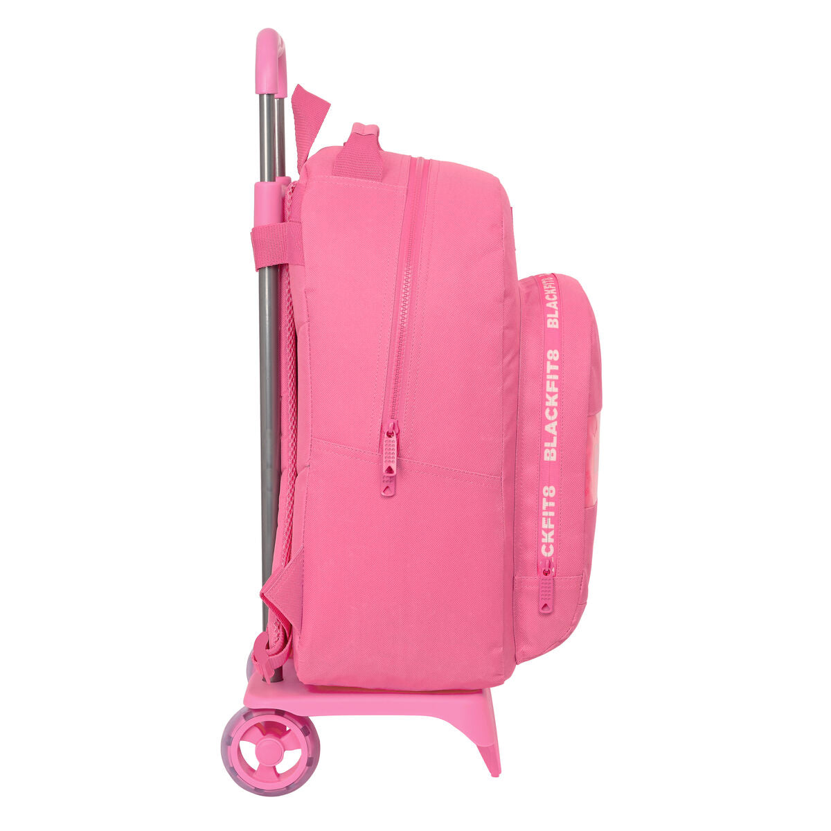 BlackFit8 Schulrucksack mit Rollen Glow up Rosa
