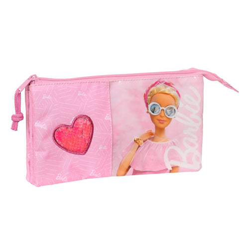 Barbie Dreifach-Federmäppchen Mädchen Rosa