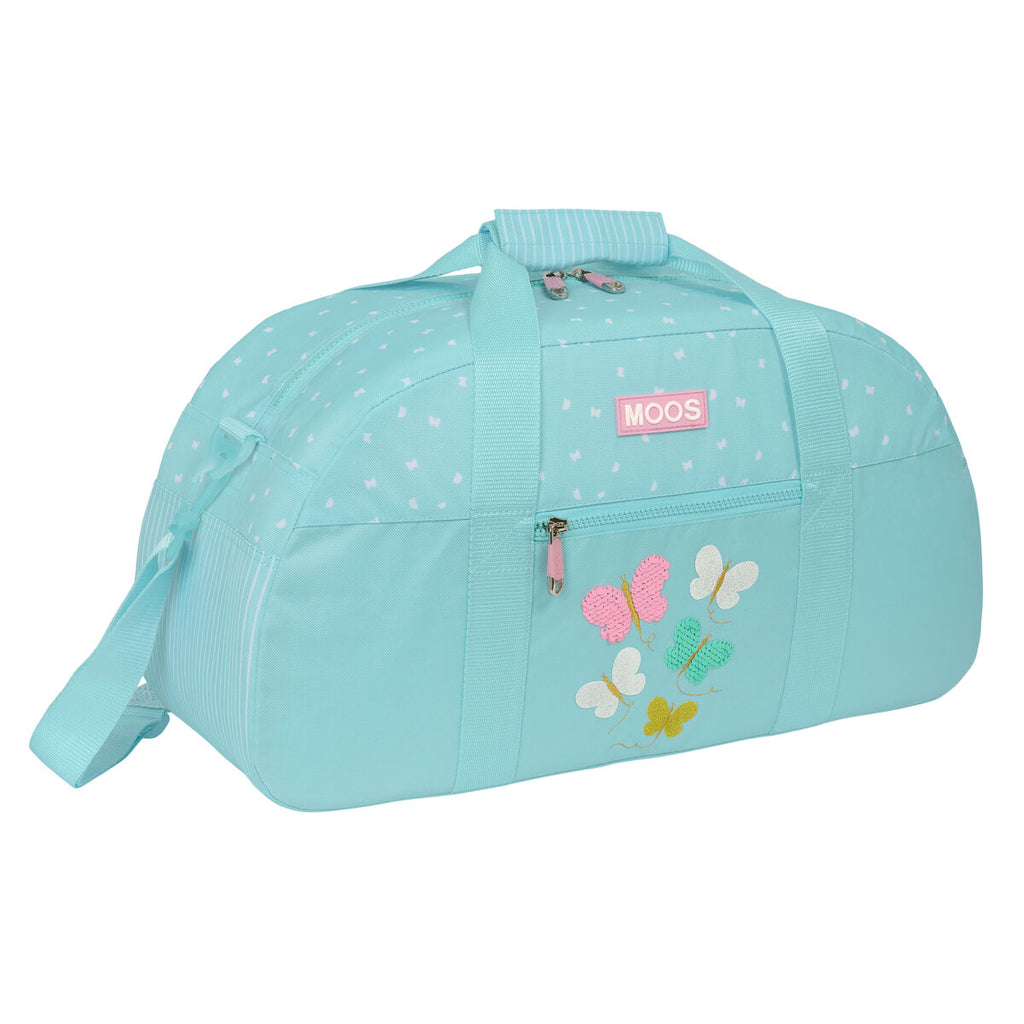 Moos Sporttasche Butterflies Hellblau 50 x 26 x 20 cm – Produktansicht 1