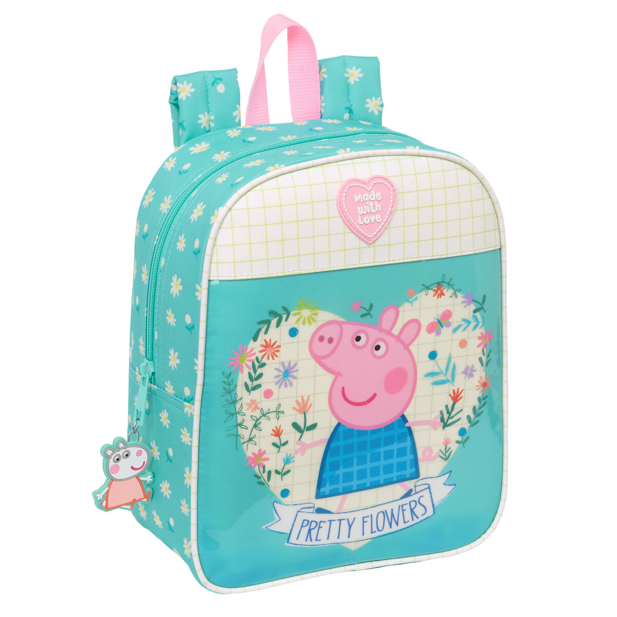 Kinder bag Peppa Pig Pretty flowers Gelb Mint 22 x 27 x 10 cm – Produktbild 1