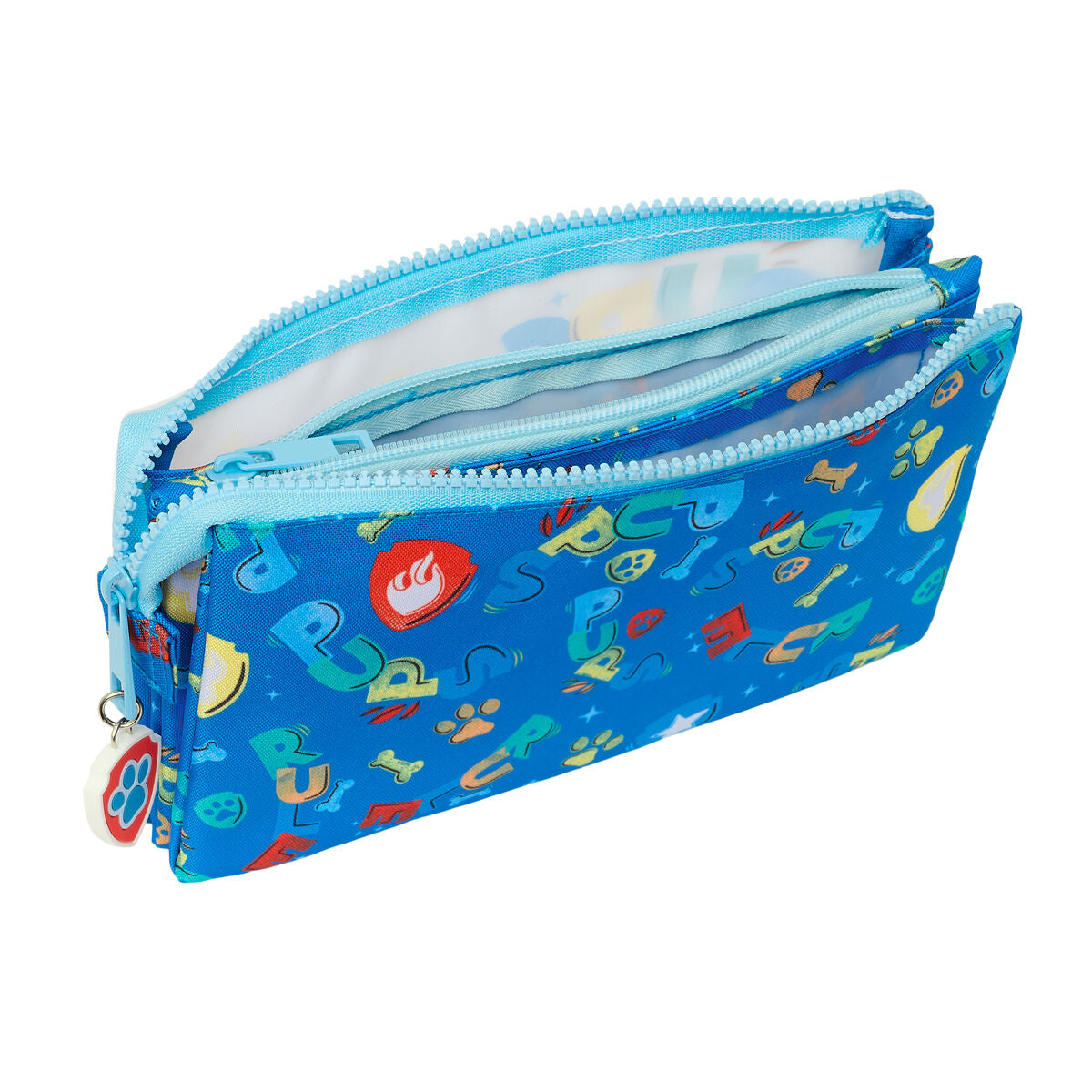 The Paw Patrol Dreifach-Federmäppchen Pups rule Blau – Produktansicht 2