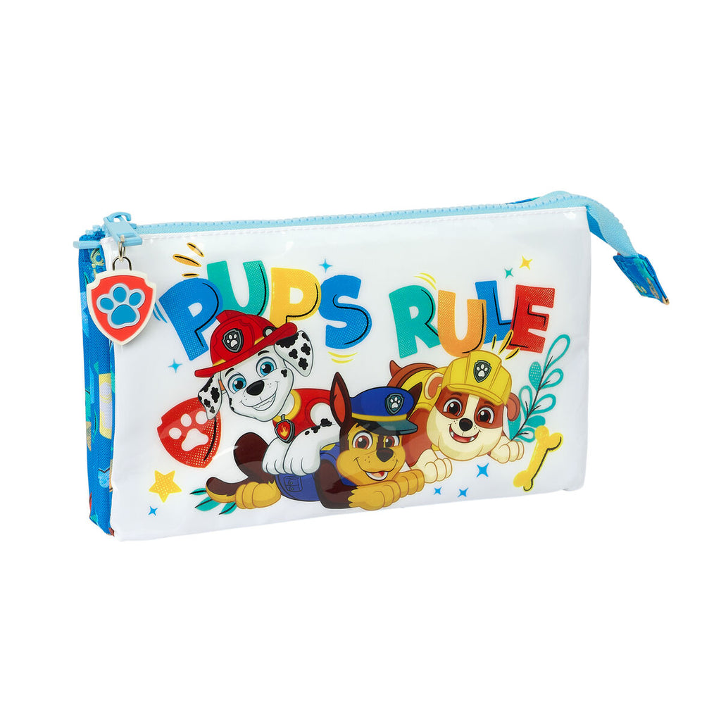 The Paw Patrol Dreifach-Federmäppchen Pups rule Blau – Produktansicht 1