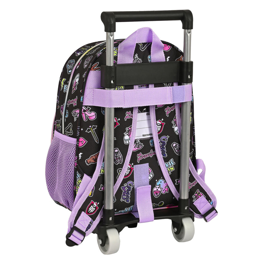 Monster High Schulrucksack mit Rollen Creep Schwarz – Ansicht 3