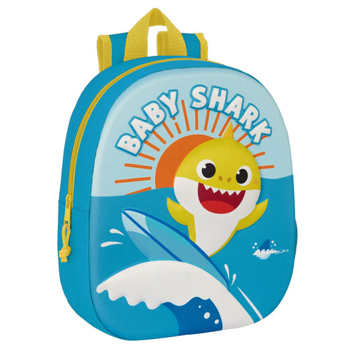 Baby Shark Schultasche 3D Blau