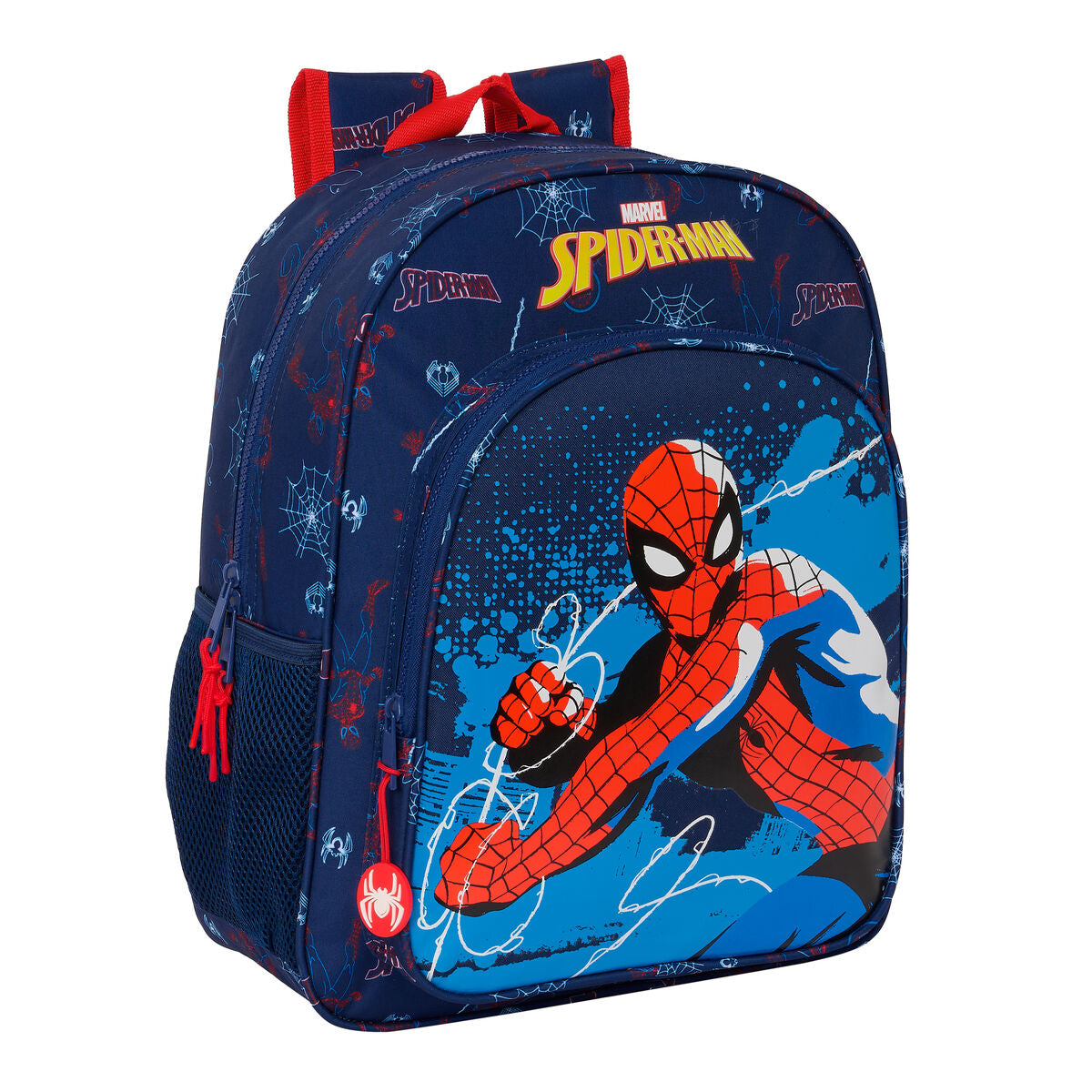School Bag Spider-Man Neon Navy Blau 32 X 38 X 12 cm – Produktbild 1