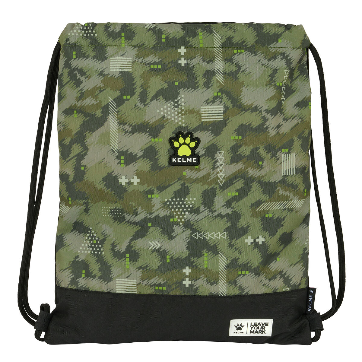 Turnbeutel Kelme Travel Schwarz Grün 35 x 40 x 1 cm – Produktbild 1
