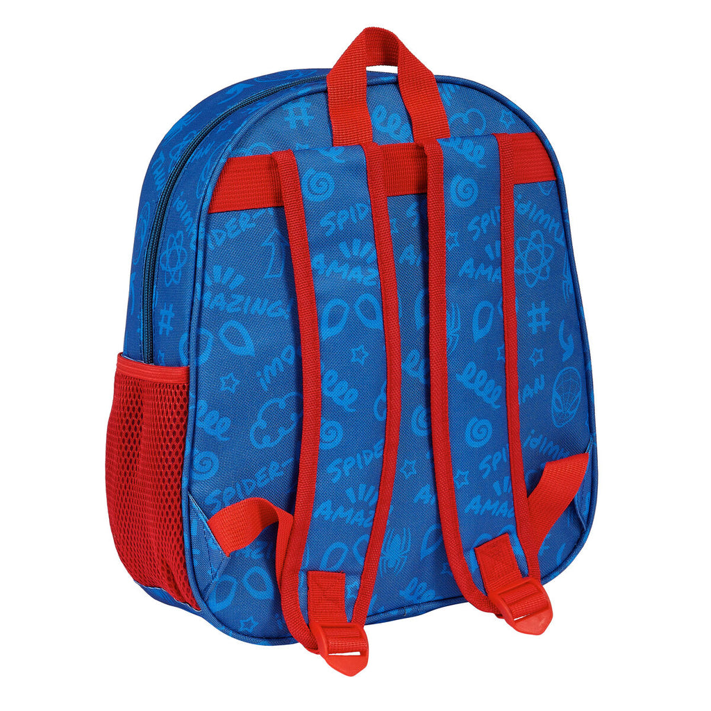 Spider-Man 3D Schultasche Rot Navy Blau – Ansicht 2