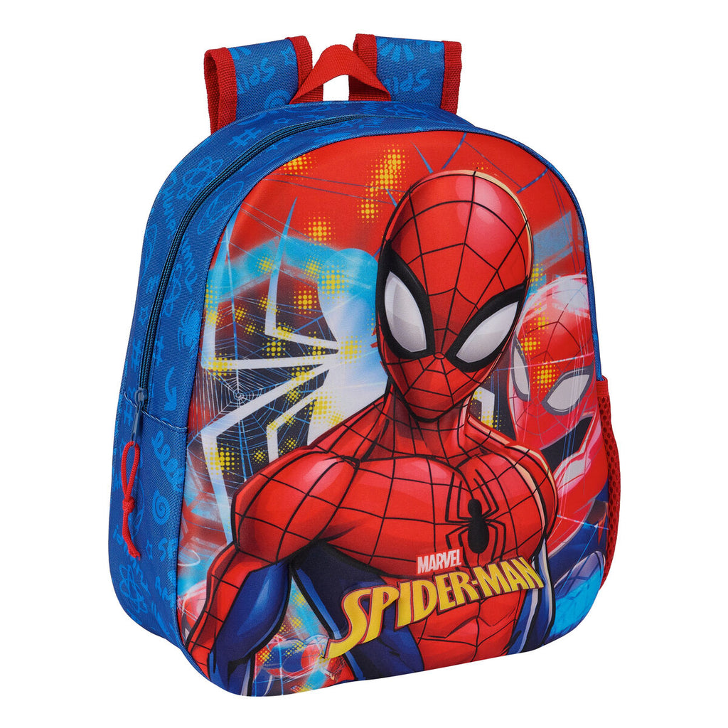 Spider-Man 3D Schultasche Rot Navy Blau – Ansicht 1