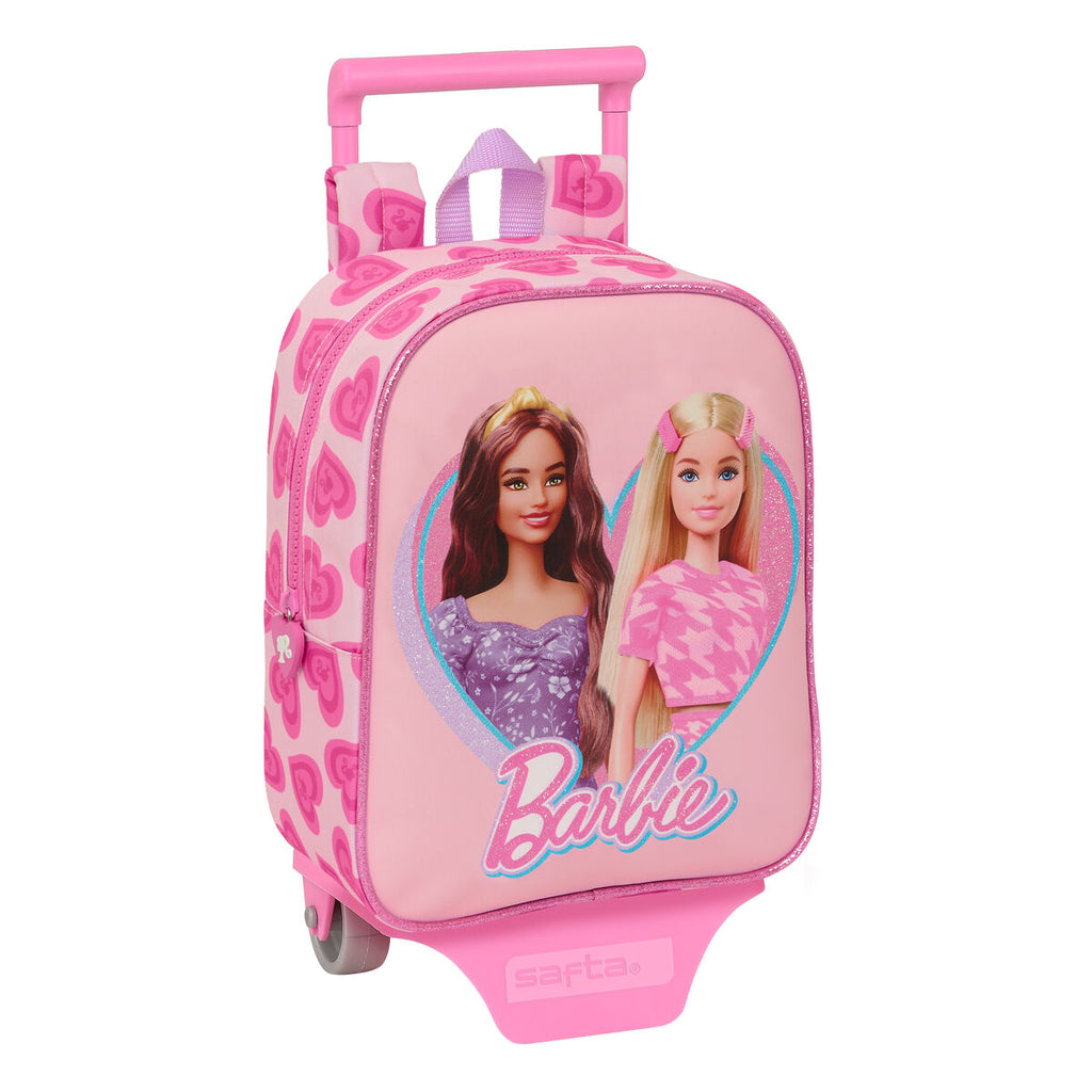 Barbie Schulrucksack mit Rollen Love Rosa – Ansicht 1