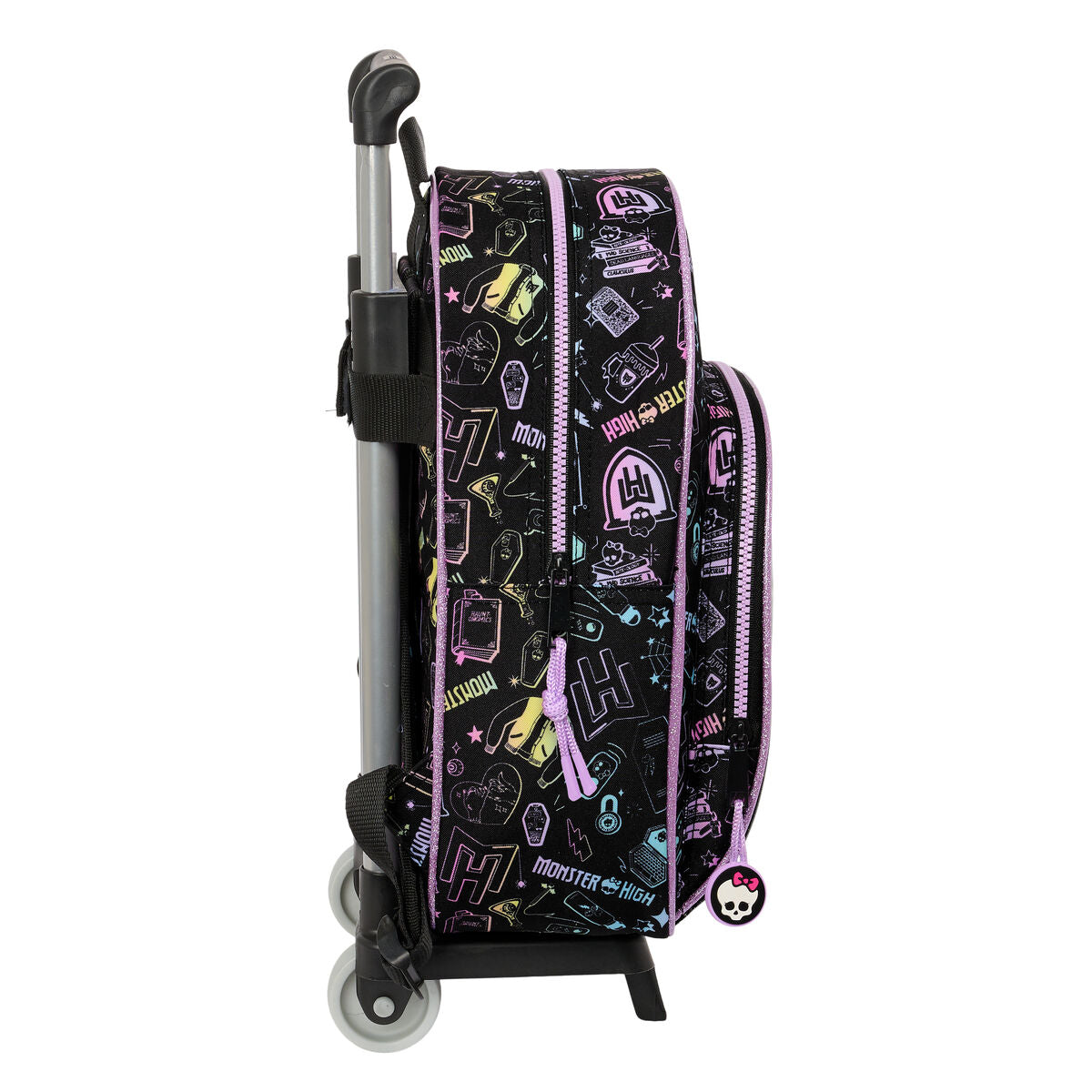 Monster High Schulrucksack mit Rollen Schwarz – Ansicht 3