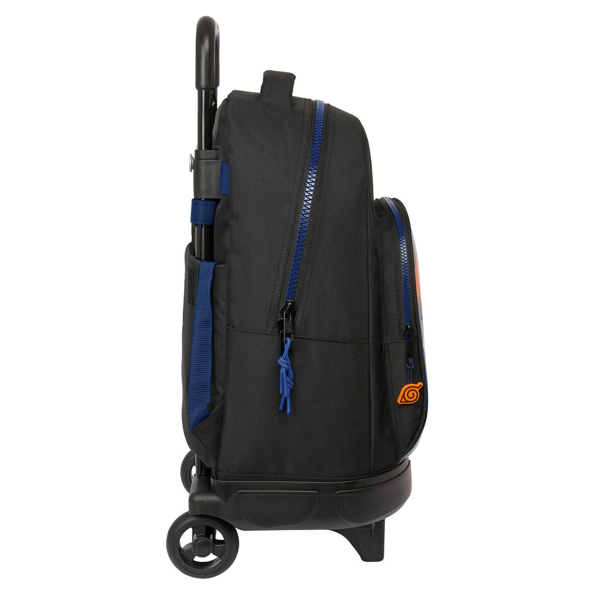 Naruto Schulrucksack mit Rollen Ninja Blau Schwarz – Produktansicht 2