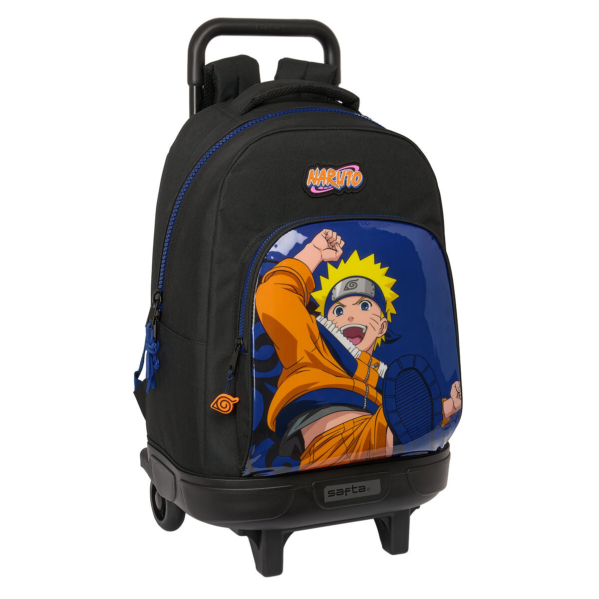 Naruto Schulrucksack mit Rollen Ninja Blau Schwarz – Produktansicht 1