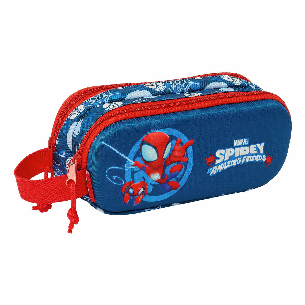 Double Carry-all Spider-Man Rot Navy Blau 21 x 8 x 6 cm 3D – Produktbild 1