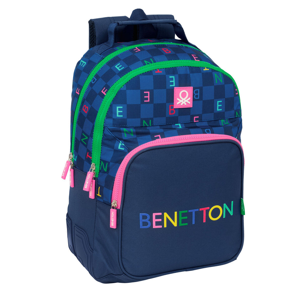 Benetton Schultasche Damero Dunkelblau – Produktansicht 1