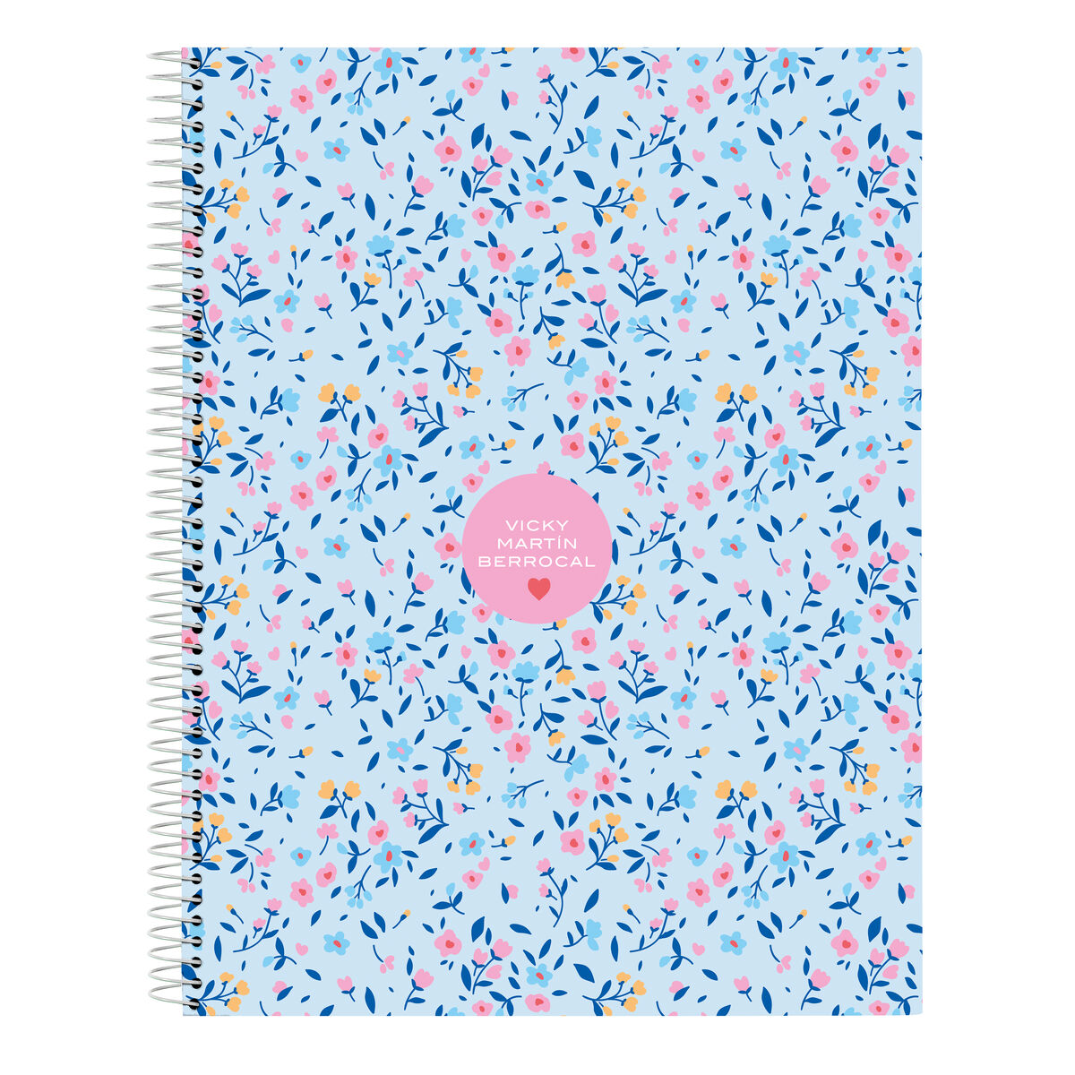 Vicky Martín Berrocal Notizbuch Paraíso Blau Rosa A4 120 Sheets – Produktansicht 1