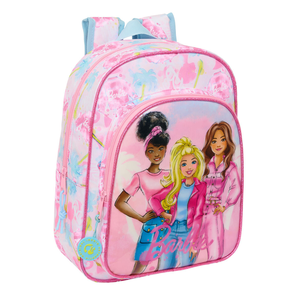 School Bag Barbie Painterly Rosa Sky Blau 26 x 34 x 11 cm – Produktbild 1