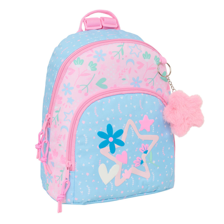 BlackFit8 Rucksack Smile Rosa Hellblau Mini
