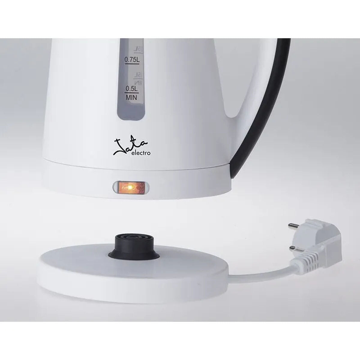 JATA Kettle Weiß Schwarz 2200 W Stainless Stahl Kunststoff 1 L – Produktansicht 1