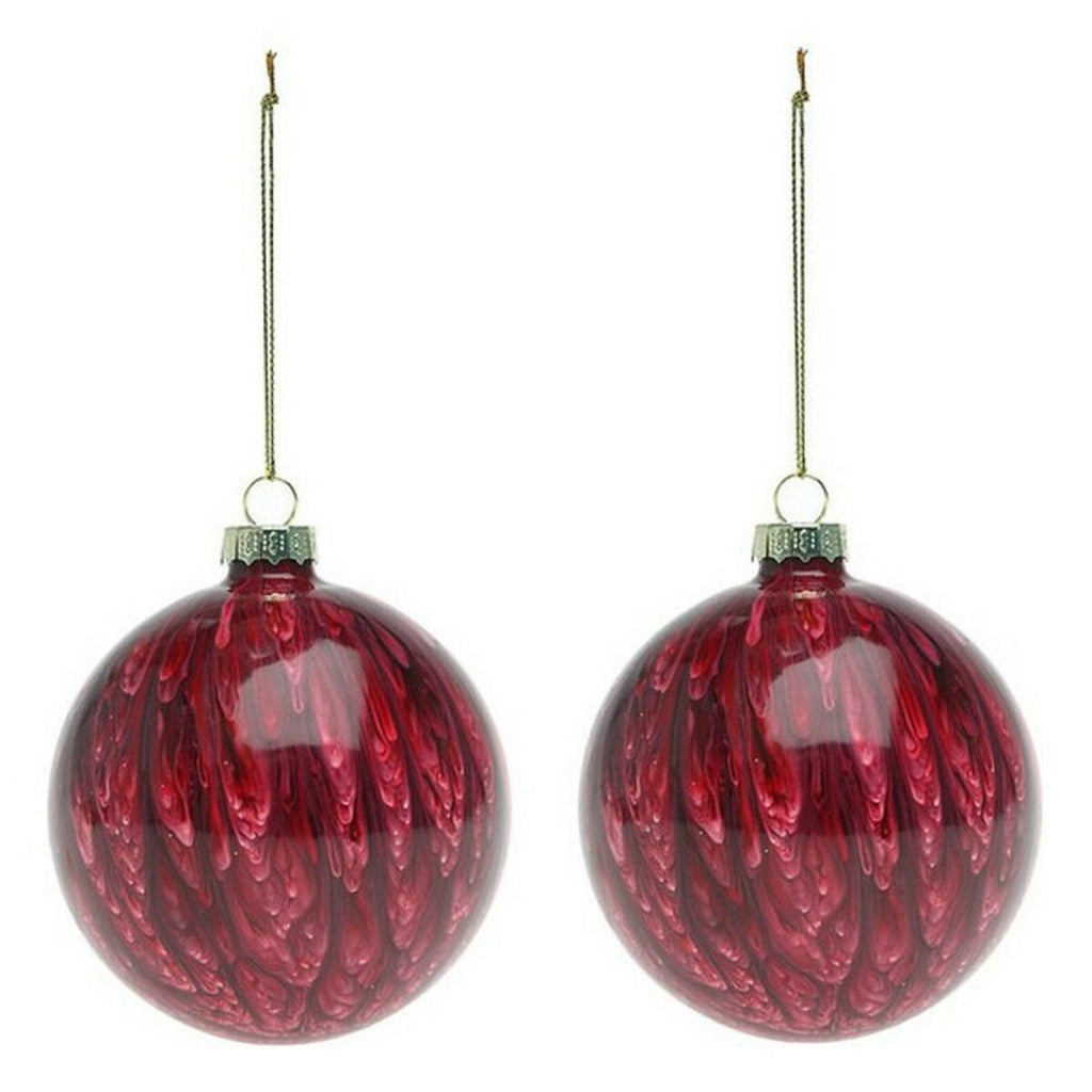 Weihnachtskugeln 113572 Braun Rot 8 cm – Ansicht 1