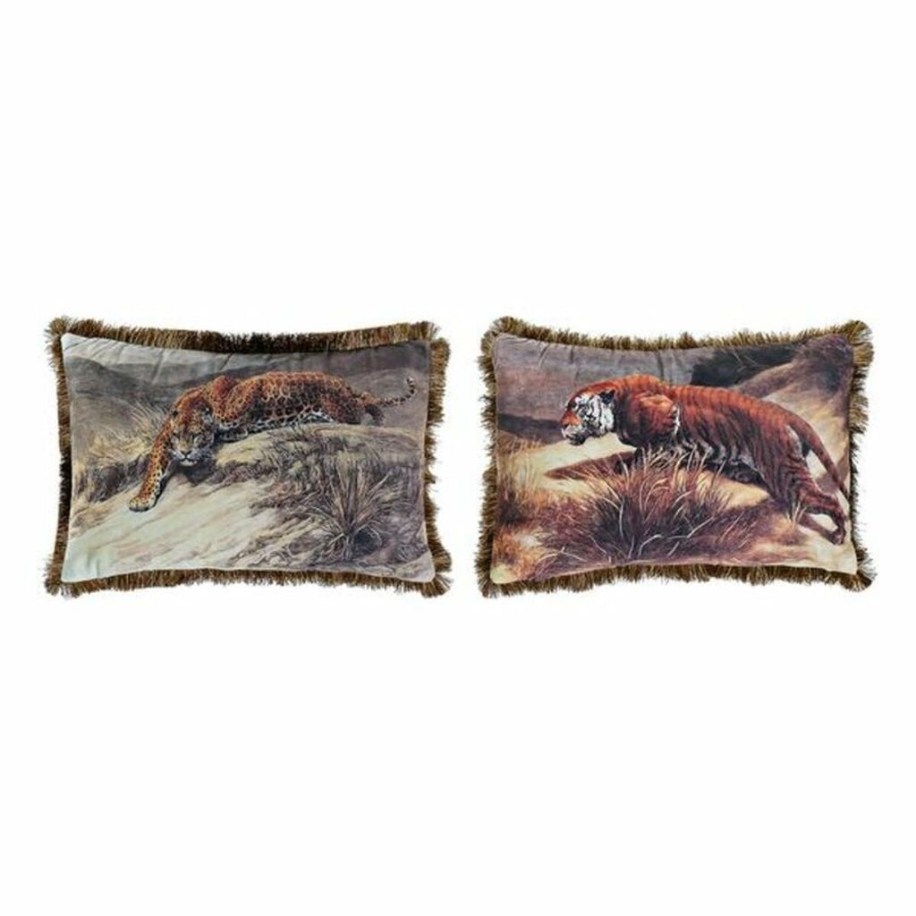 DKD Home Decor Kissen Aluminium Colonial Jungle – Ansicht 1
