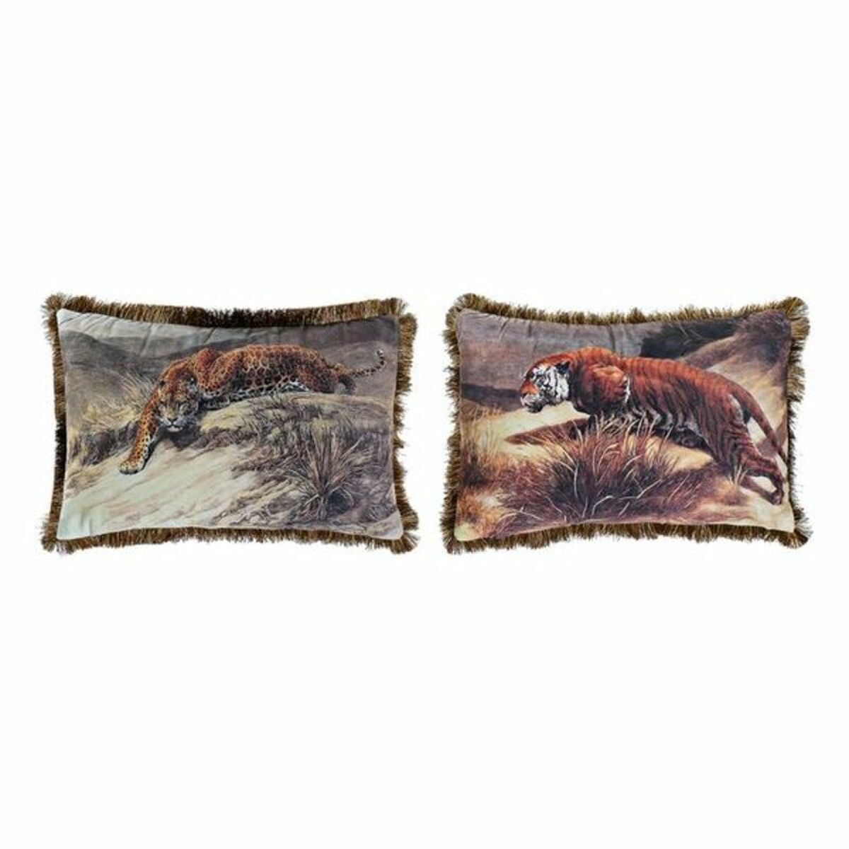 DKD Home Decor Kissen Aluminium Colonial Jungle – Ansicht 1