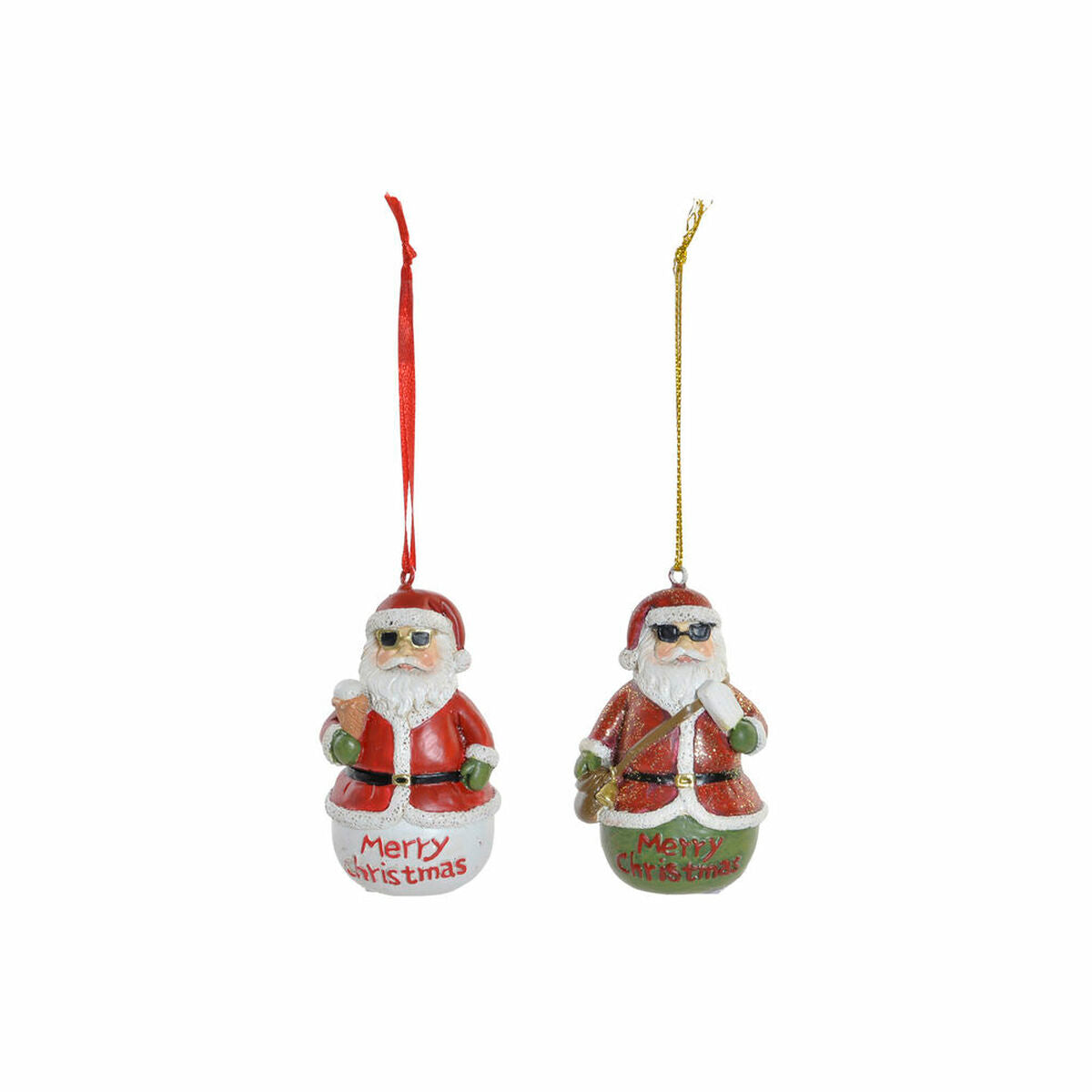 Hanging decoration DKD Home Decor Christmas Resin (2 pcs) (4.5 x 3 x 7 cm) – Produktbild 1