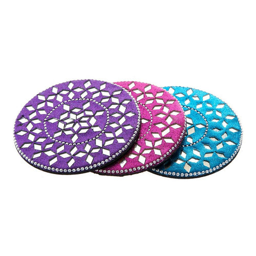 DKD Home Decor Coasters Aluminium MDF Holz