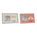DKD Home Decor Bilderrahmen Rainbow Rosa Weiß Kinder-MDF Holz