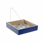 DKD Home Decor Napkin Halter Metall Weiß Navy Blau MDF Holz – Ansicht 3