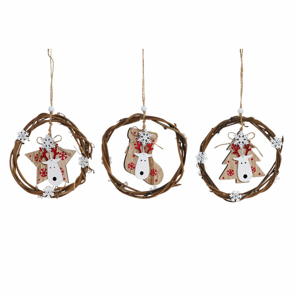 DKD Home Decor Weihnachtskugel Holz